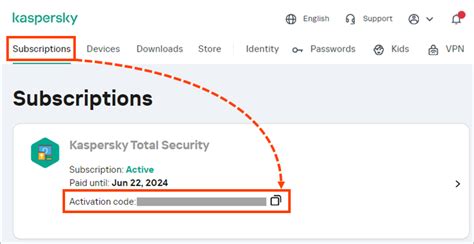 How to find the activation code for your Kaspersky application on .